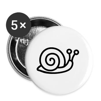 Snail - Buttons small 1''/25 mm (5-pack) - white - Front