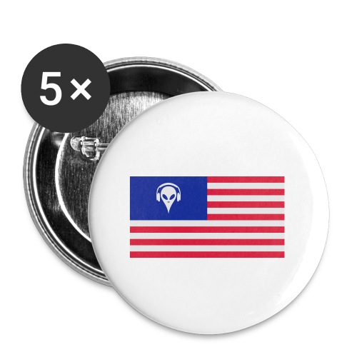 Fodbold T-Shirt USA - Buttons/Badges lille, 25 mm (5-pack)