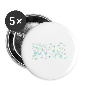 star - Buttons small 1''/25 mm (5-pack) - white - Front