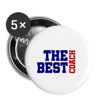 The best coach - Buttons small 1''/25 mm (5-pack) - white - Front