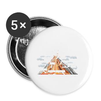 Vulkan - Buttons klein 25 mm (5er Pack) - Weiß - Vorne