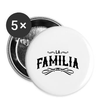 la familia - Lot de 5 petits badges (25 mm) - blanc - Devant