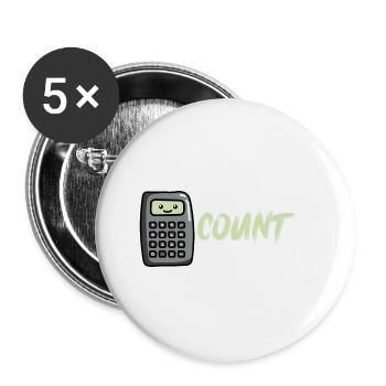 Auf mich verlassen Buchhalter Gift - Buttons klein 25 mm (5er Pack) - Weiß - Vorne