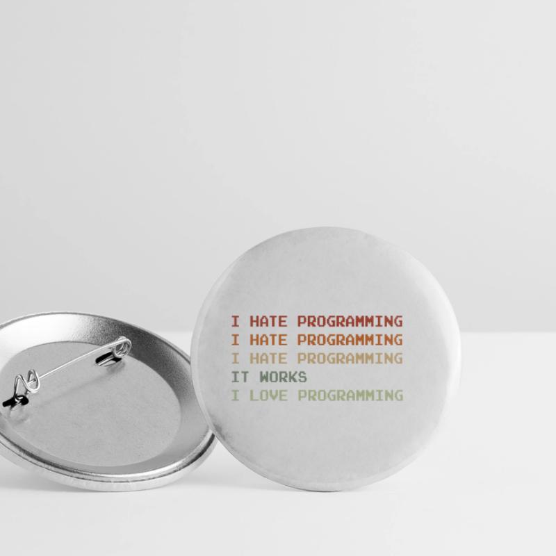 Things I Hate Programming Coder Coding Developer S Buttons klein 25 mm (5er Pack)