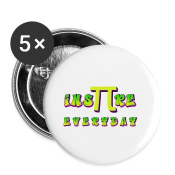 Inspirer les enseignants de mathématiques Everyday Pi Day 2023 - Lot de 5 petits badges (25 mm) - blanc - Devant