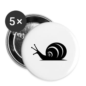 Snail - Buttons small 1''/25 mm (5-pack) - white - Front