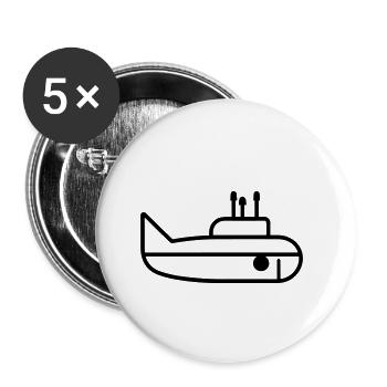 U-Boot-Boot - Buttons klein 25 mm (5er Pack) - Weiß - Vorne