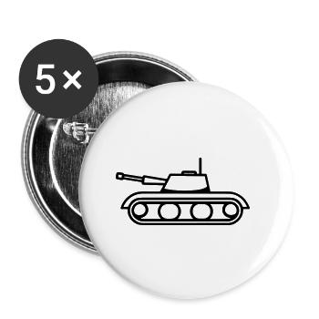 tank - Buttons small 1''/25 mm (5-pack) - white - Front