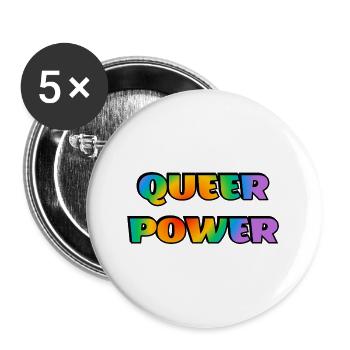 Queere Macht - Buttons klein 25 mm (5er Pack) - Weiß - Vorne