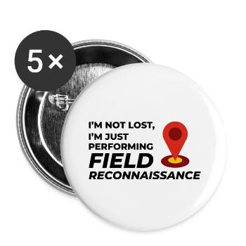 Field Reconnaissance GIS Surveyor Mapping Humor - Buttons small 1''/25 mm (5-pack) - white - Front