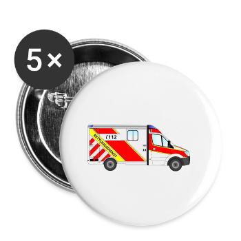 RTW - Buttons klein 25 mm (5er Pack) - Weiß - Vorne