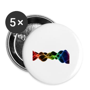 Frequenz Vibration Schwingungen Hertz - Buttons klein 25 mm (5er Pack) - Weiß - Vorne