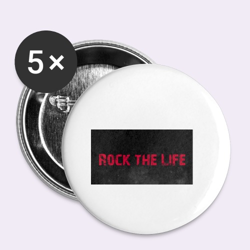 Rock the Life Logo - Buttons klein 25 mm (5er Pack)
