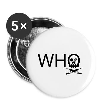 WHO - Buttons small 1''/25 mm (5-pack) - white - Front