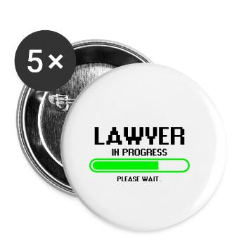 Lawyer in progress justice lawyer profession gift - Buttons small 1''/25 mm (5-pack) - white - Front