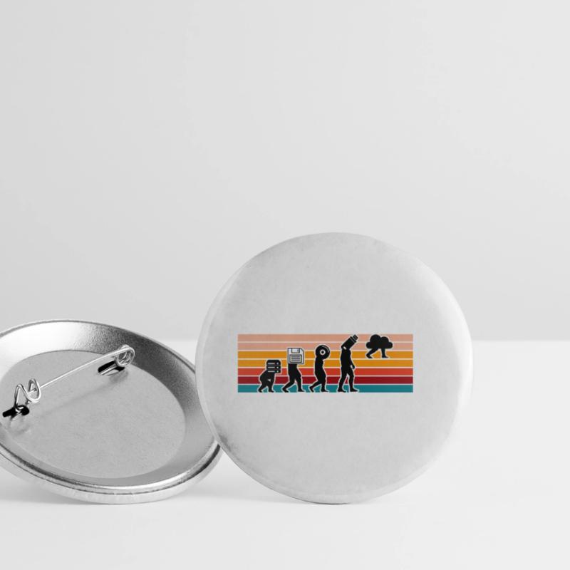 Evolution Of Man Coding Software Developer Program Buttons klein 25 mm (5er Pack)