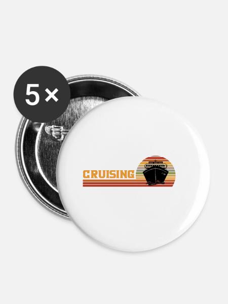Kreuzfahrt - Buttons klein 25 mm (5er Pack) - Weiß