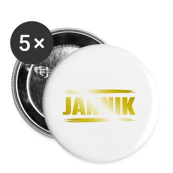 Jannik - Buttons small 1''/25 mm (5-pack) - white - Front
