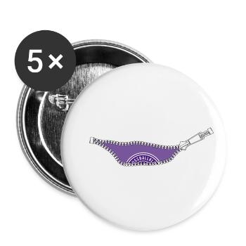 innen drinnen Violett / Austrianer / Austrianerin - Buttons klein 25 mm (5er Pack) - Weiß - Vorne