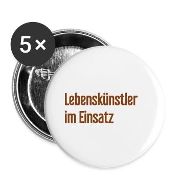 Artists of life in action - Buttons small 1''/25 mm (5-pack) - white - Front