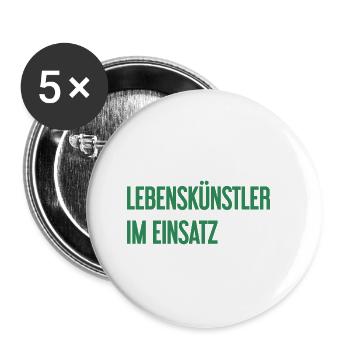 Artists of life in action - Buttons small 1''/25 mm (5-pack) - white - Front