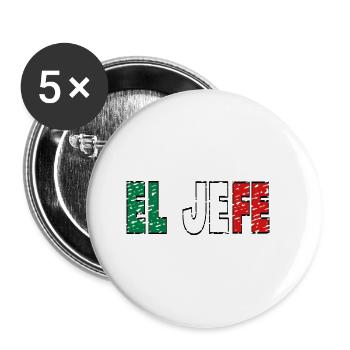 El Jefe Unique Bold Statement Piece - Buttons small 1''/25 mm (5-pack) - white - Front
