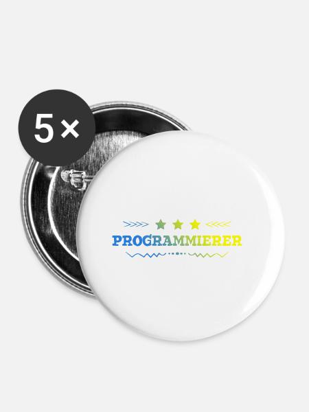 Programmierer Beruf - Buttons klein 25 mm (5er Pack) - Weiß