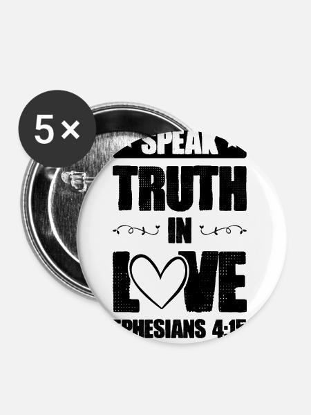 bibel liebe verse - Buttons klein 25 mm (5er Pack) - Weiß