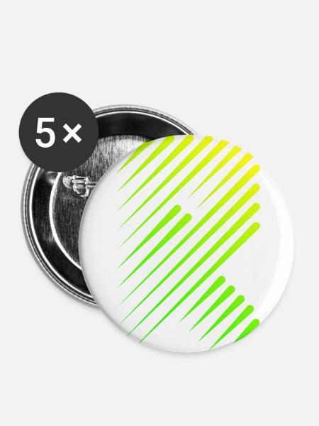 "R" - Buttons klein 25 mm (5er Pack) - Weiß