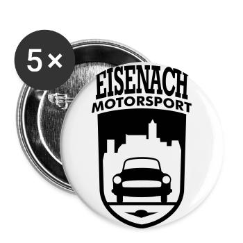 Wartburg Motorsport Eisenach Wappen - Buttons klein 25 mm (5er Pack) - Weiß - Vorne