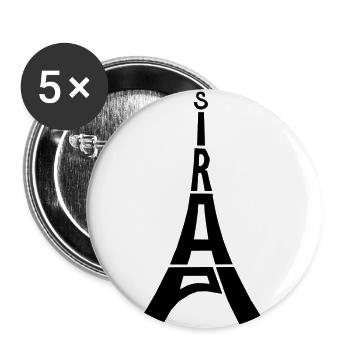 Paris Eiffel Tower - Buttons klein 25 mm (5er Pack) - Weiß - Vorne