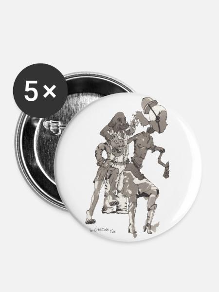New Story - Buttons klein 25 mm (5er Pack) - Weiß