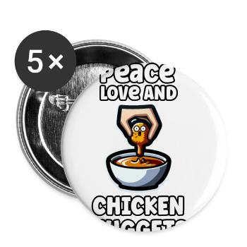 Chicken Nuggets Quote Chicken Quote - Buttons small 1''/25 mm (5-pack) - white - Front