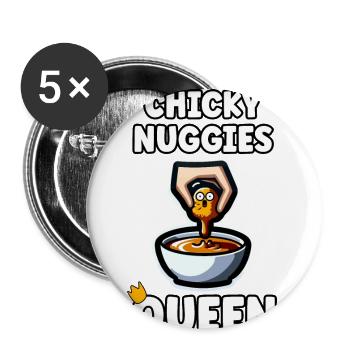 Chicken Nuggets Nug Life Quote - Buttons small 1''/25 mm (5-pack) - white - Front