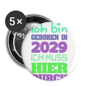 2029 - Buttons klein 25 mm (5er Pack) - Weiß - Vorne