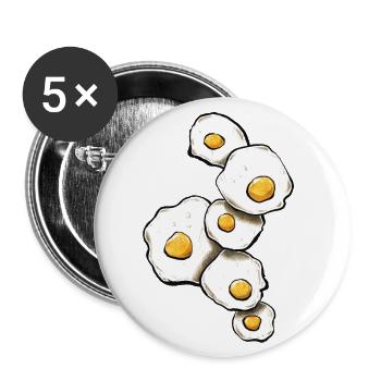 Fried eggs - Buttons small 1''/25 mm (5-pack) - white - Front