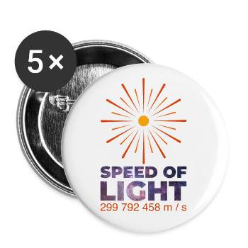 Speed of light - Buttons small 1''/25 mm (5-pack) - white - Front