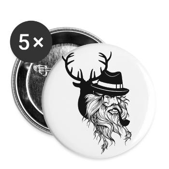The Noel. - Buttons klein 25 mm (5er Pack) - Weiß - Vorne