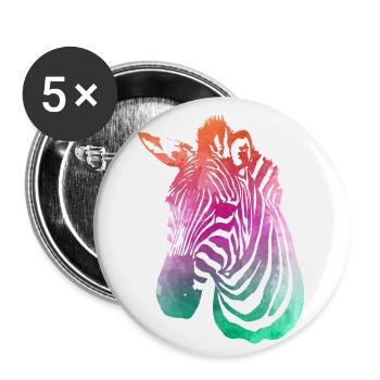 Zebra Fashion Trend - Buttons small 1''/25 mm (5-pack) - white - Front