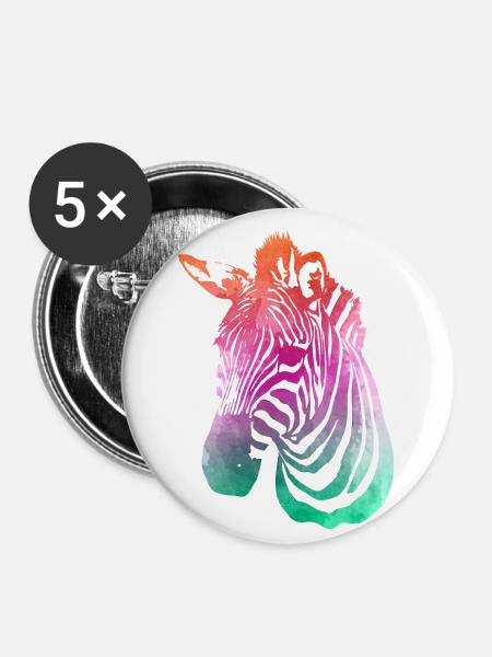 Zebra Modetrend - Buttons klein 25 mm (5er Pack) - Weiß