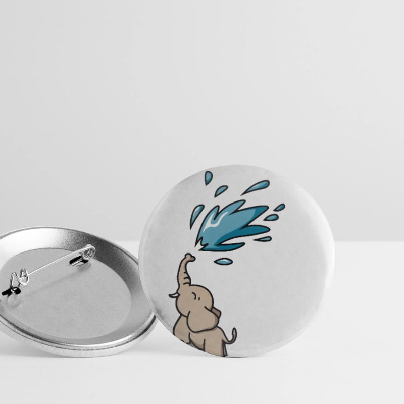 Bébé éléphant éclabousse eau éléphant éclaboussure d'eau Lot de 5 petits badges (25 mm)