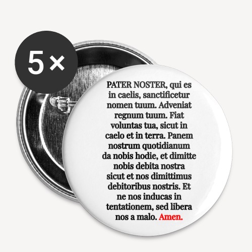 Pater Noster - Buttons small 1''/25 mm (5-pack)