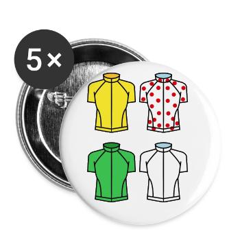 jersey the tour race cycling bike france - Buttons small 1''/25 mm (5-pack) - white - Front