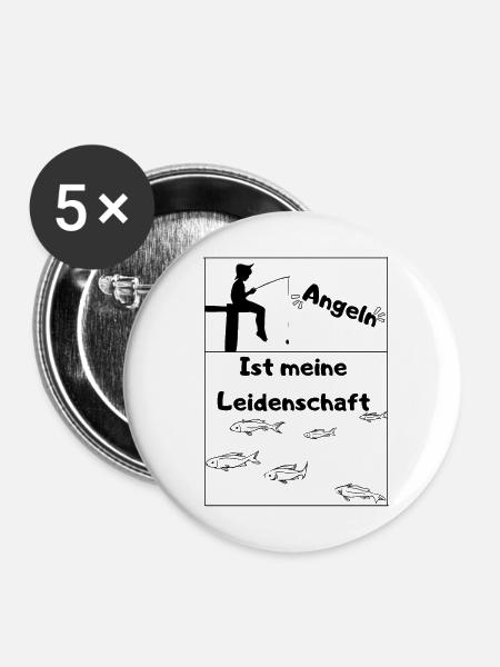 Angel Schriftzug Design - Buttons klein 25 mm (5er Pack) - Weiß