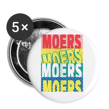 Moers Germany City Font Skyline - Buttons small 1''/25 mm (5-pack) - white - Front