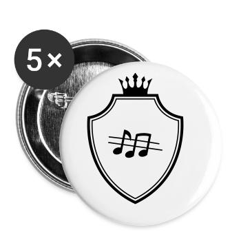 Armoiries de partitions - Lot de 5 petits badges (25 mm) - blanc - Devant