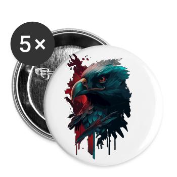 Refresh your wardrobe with blood eagle style - Buttons small 1''/25 mm (5-pack) - white - Front