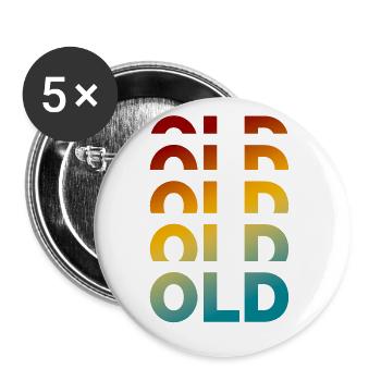 Vintage Old School Humor Grandparents Love - Buttons small 1''/25 mm (5-pack) - white - Front