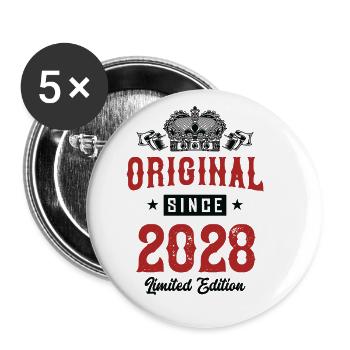 2028 limited edition - Buttons klein 25 mm (5er Pack) - Weiß - Vorne