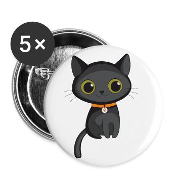 Joyeux halloween - Lot de 5 petits badges (25 mm) - blanc - Devant